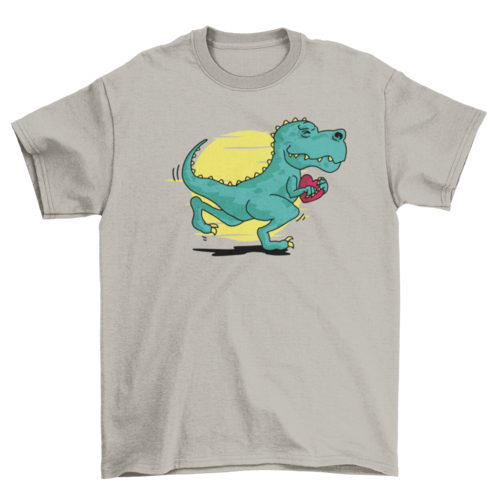 Running T-Rex Heart T-Shirt - Funny Dinosaur Running Tee for Runners & Fitness Enthusiasts