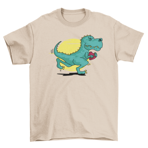Running T-Rex Heart T-Shirt - Funny Dinosaur Running Tee for Runners & Fitness Enthusiasts