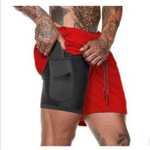 Men's 2-in-1 Running Shorts - Quick Dry Athletic Gym Training Shorts for Jogging & Fitness