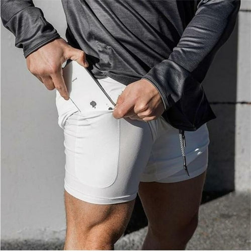 Men's 2-in-1 Running Shorts - Quick Dry Athletic Gym Training Shorts for Jogging & Fitness