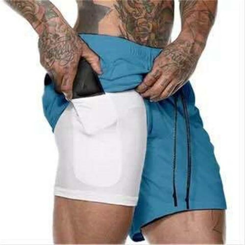 Men's 2-in-1 Running Shorts - Quick Dry Athletic Gym Training Shorts for Jogging & Fitness