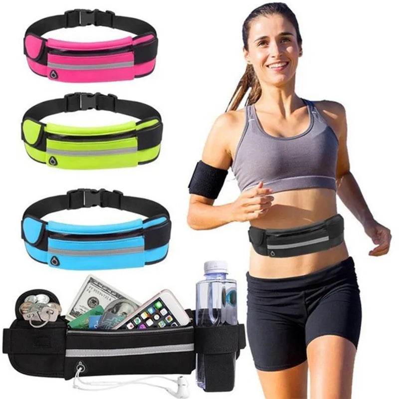 Running Waist Bag - Marathon Cycling Belt Bag for Men Women Runners - Multi-functional Fitness Pouch