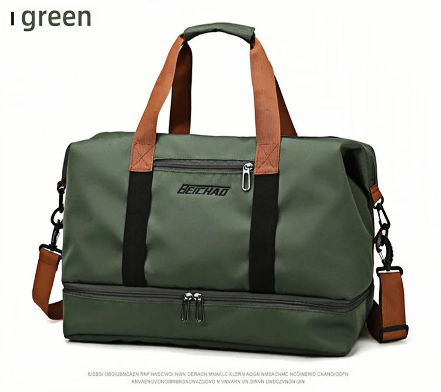 Fitness bag Large capacity Short-distance luggage portable fitness bag Travel bag Shoulder handbag Sports outdoor waterproof bag