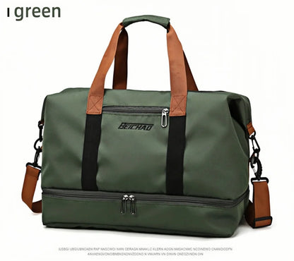 Fitness bag Large capacity Short-distance luggage portable fitness bag Travel bag Shoulder handbag Sports outdoor waterproof bag